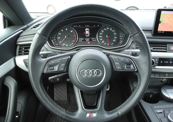Audi A5 cena 115999 przebieg: 76000, rok produkcji 2019 z Golina małe 191